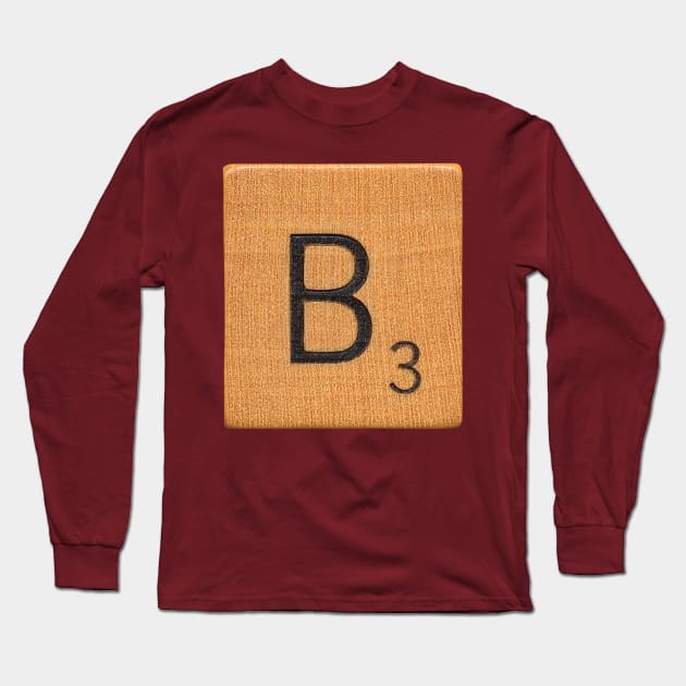 Scrabble Tile 'B' Long Sleeve T-Shirt by RandomGoodness